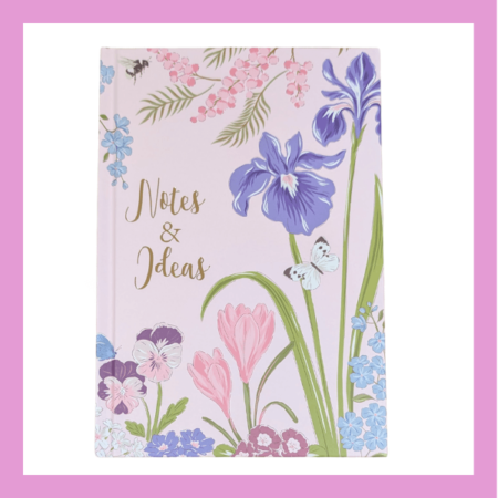 Premium A5 Hardback Notebook – Floral Notes & Ideas